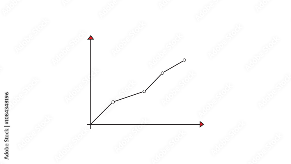 Financial chart with moving up arrow graph on white background. Financial chart with moving up arrow graph on white background.