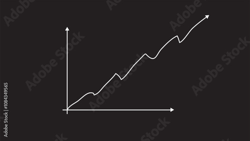 Financial graph chart, stock market trading dada.