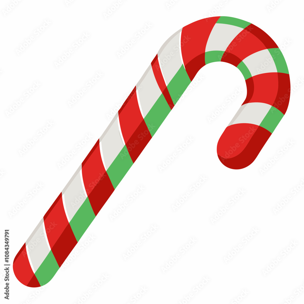Fototapeta premium Christmas candy cane vector illustration