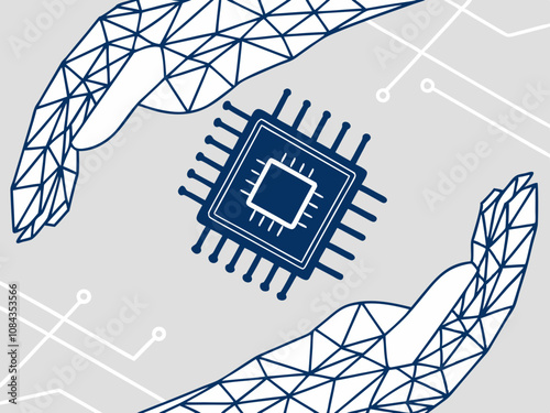 a computer chip between two hands