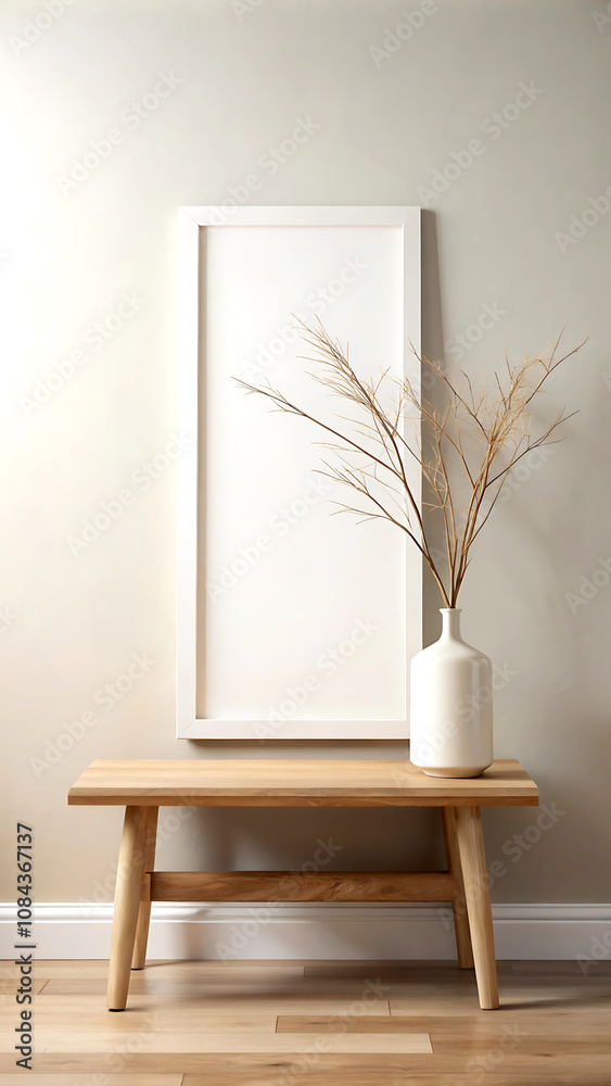Mock up poster frame in luxury style interior background, 3D render, white Mock up Mock up poster frame in luxury style interior background, 3D render, white Mock up