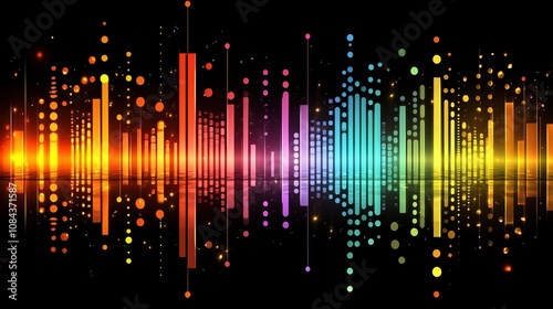 Abstract Colorful Sound Waves