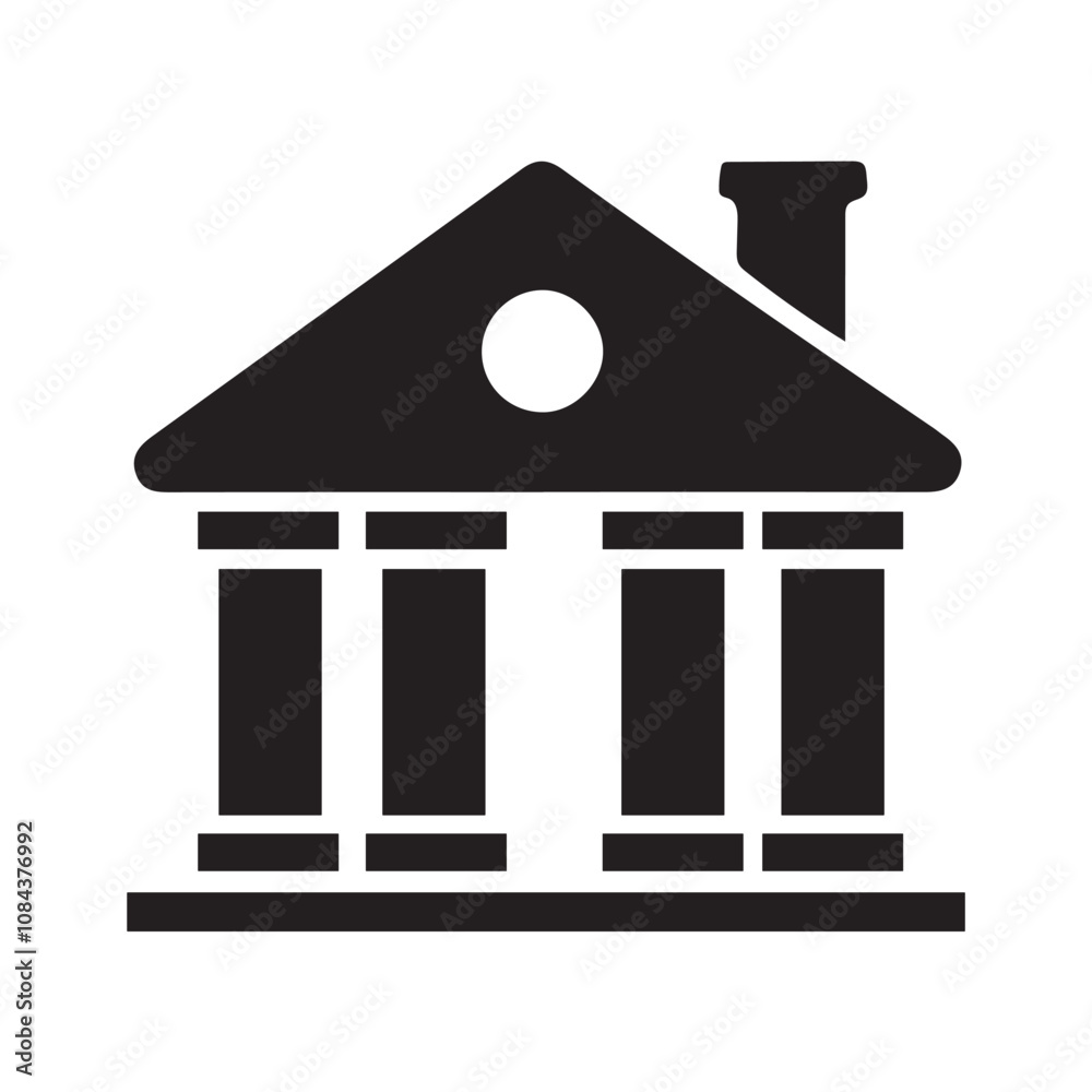 Bank icon museum icon university icon vector on white background Bank icon museum icon university icon vector on white background