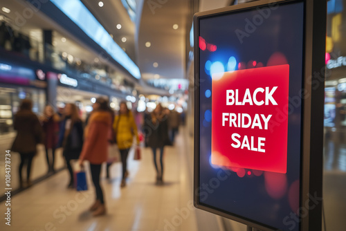 Black friday promotional banner. Copy space background.