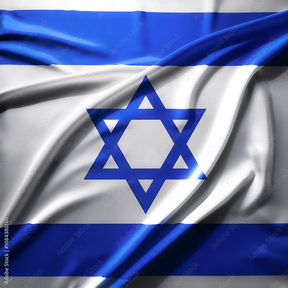 Israel flag waving in the wind on side position provides copy space for text isolated Israel flag waving in the wind on side position provides copy space for text isolated