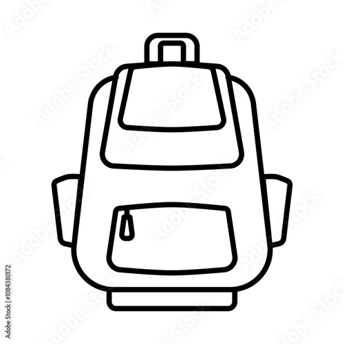 school bag icon vector design template in white background