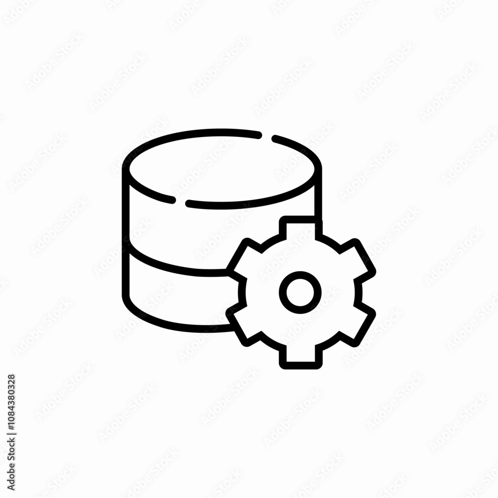 data base configuration icon sign vector data base configuration icon sign vector
