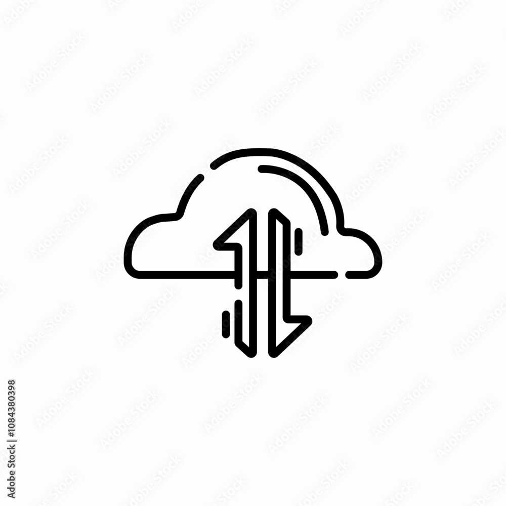 data cloud icon sign vector data cloud icon sign vector