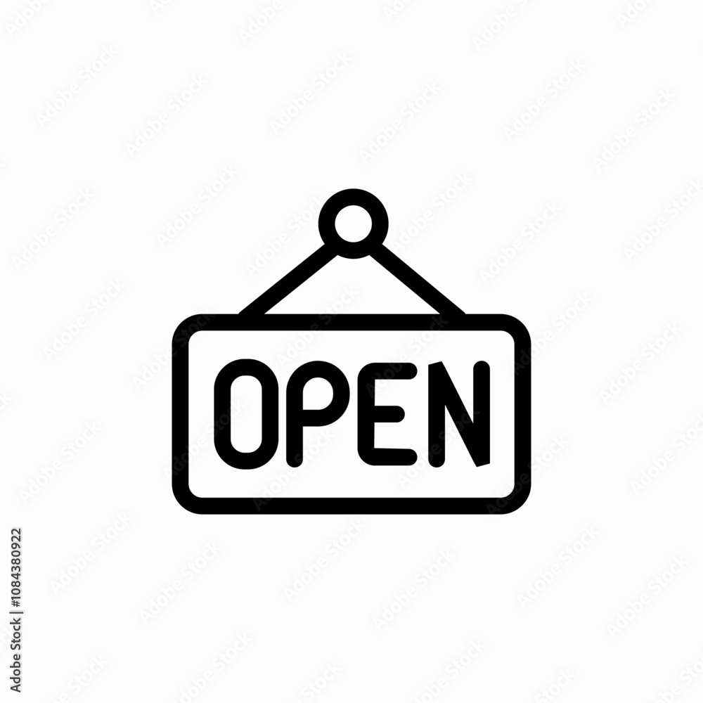 open door banner icon sign vector open door banner icon sign vector
