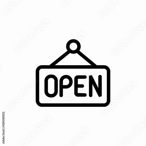 open door banner icon sign vector