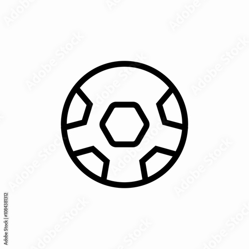 soccer ball icon sign vector