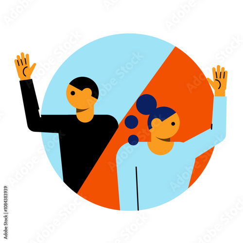 un homme et une femme qui sont chargé de clientèle et répondent à vos questions et étudient vos dossiers.