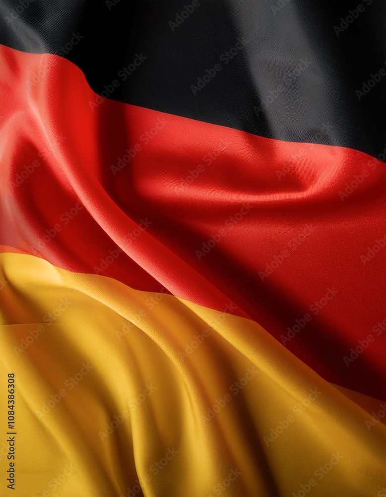 German flag waving in the wind on side position provides copy space for text isolated German flag waving in the wind on side position provides copy space for text isolated