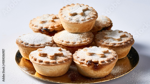 Traditional English mince pies for Christmas tea