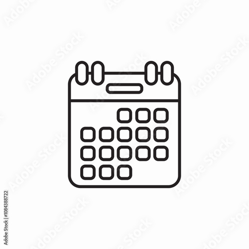 calendar date icon sign vector