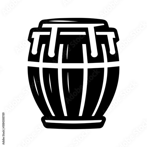 Simple Vector Icon of a Bombo Legüero – Logo Design Illustration