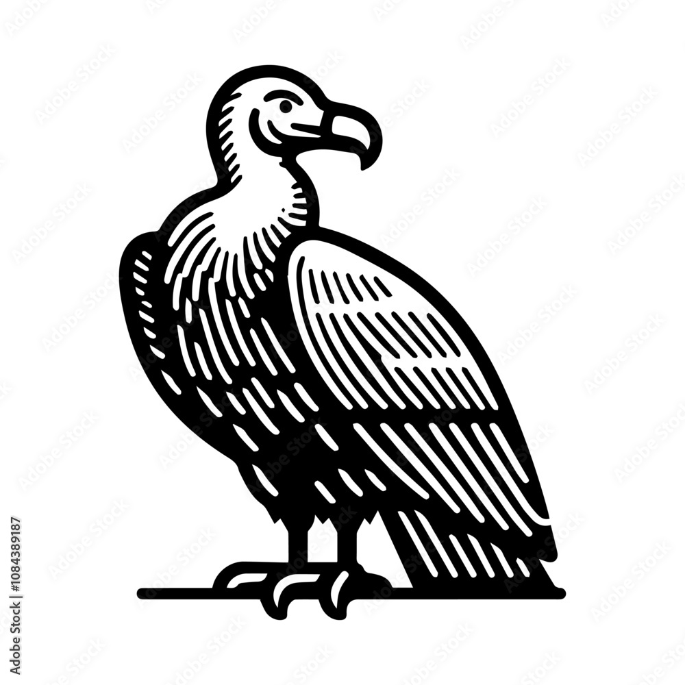 Obraz premium Simple Vector Icon of a Andean condors – Logo Design Illustration