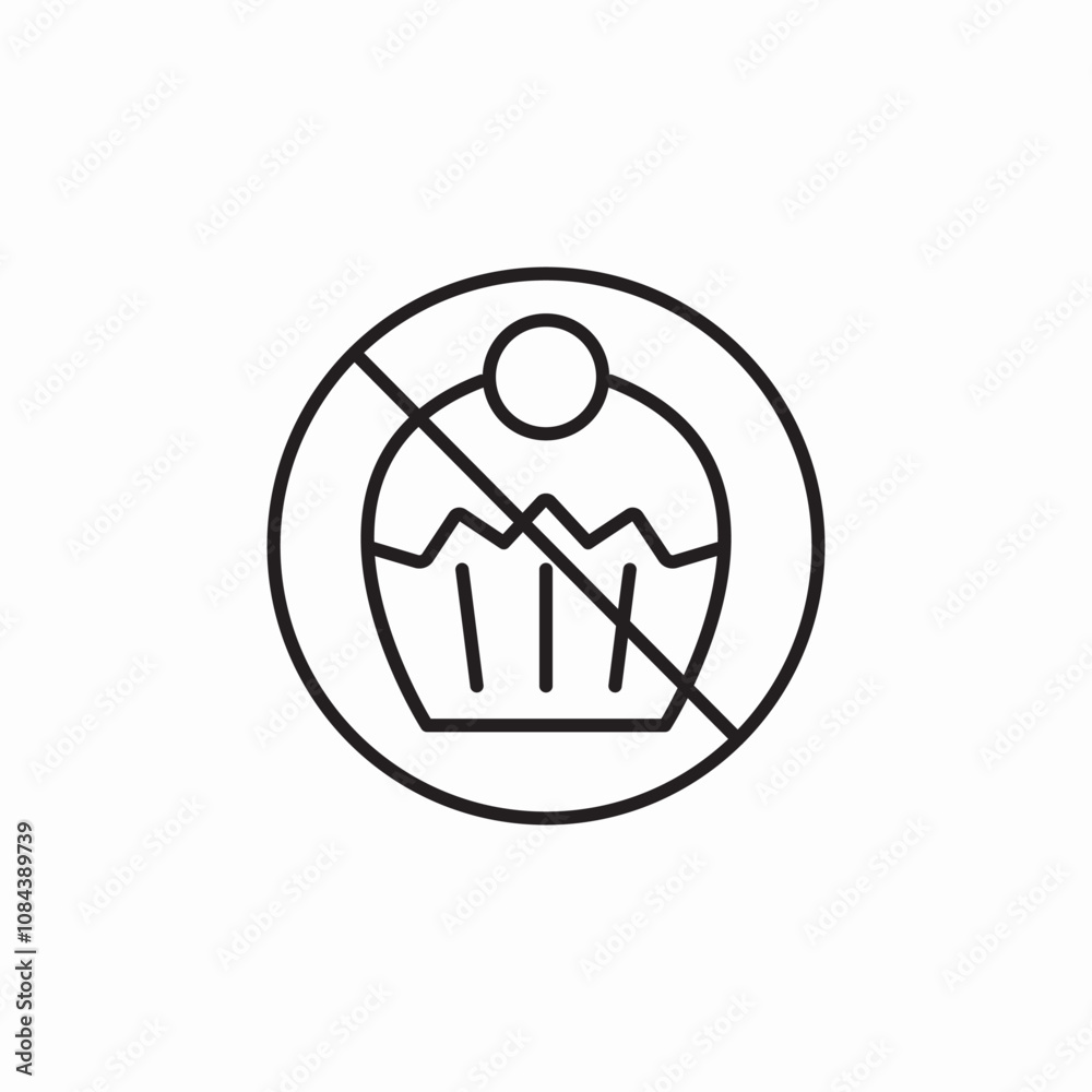 no sweet food icon sign vector no sweet food icon sign vector