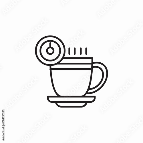 tea time break icon sign vector