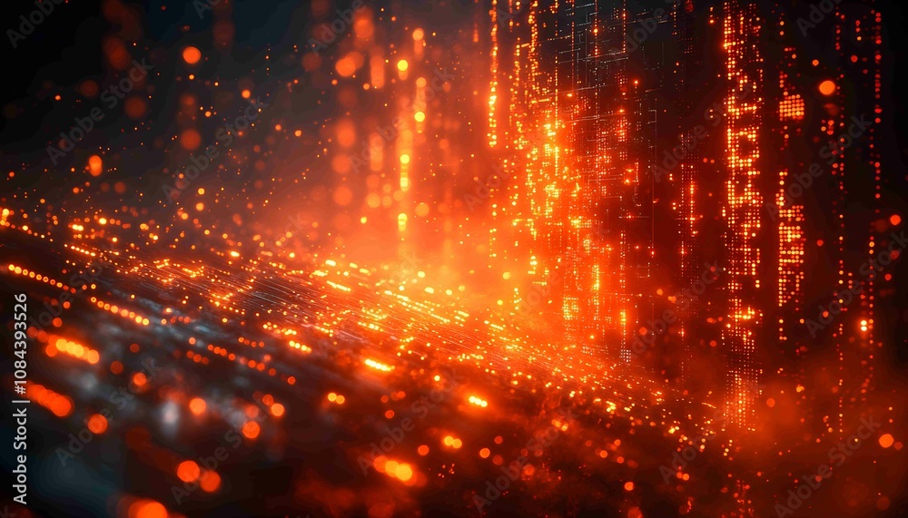 Obraz premium Breaking Cryptography with Quantum Power, quantum computer cracking traditional encryption systems.