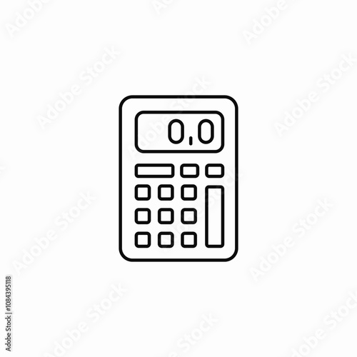 calculator count icon sign vector
