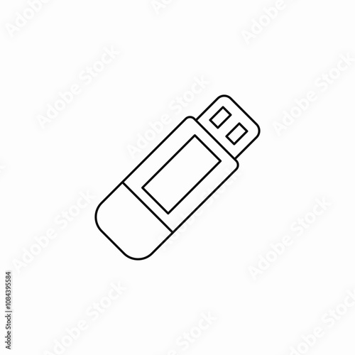 flash drive icon sign vector