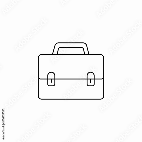 handbag portfolio icon sign vector