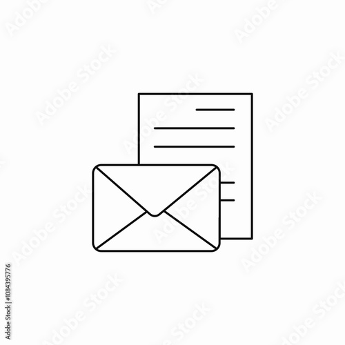 letter mail icon sign vector