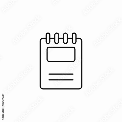 notepad text icon sign vector