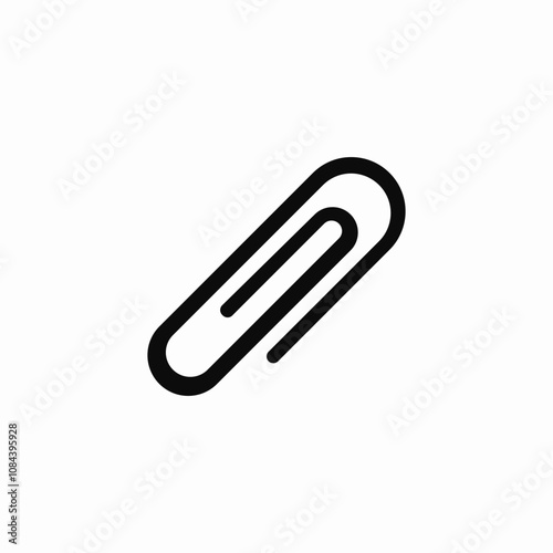 paperclip attachment icon sign vector