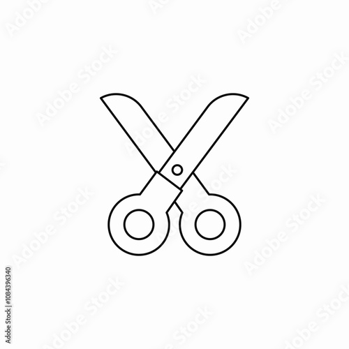 scissors cut icon sign vector