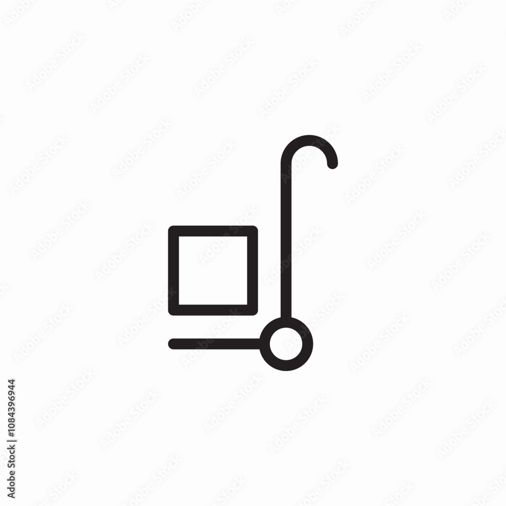 warehouse trolley icon sign vector