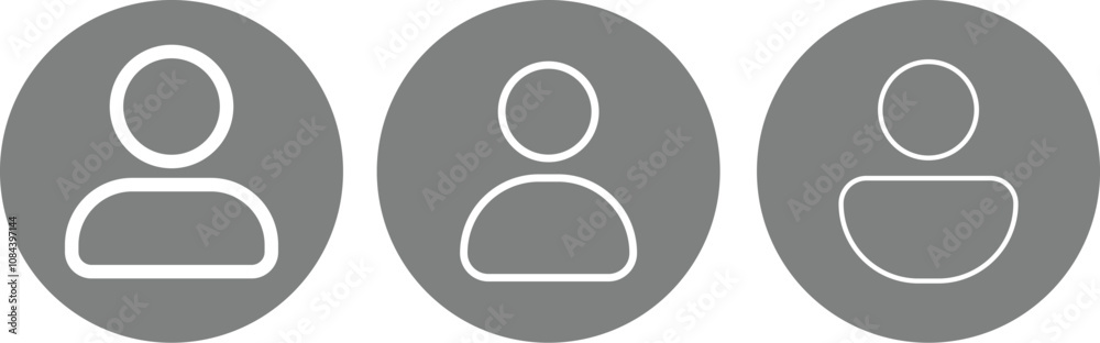 user profile icon set. User Symbol. Editable stroke. profile default avatar sign. portrait icon. user profile icon set. User Symbol. Editable stroke. profile default avatar sign. portrait icon.