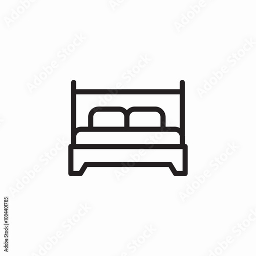 bed sleep icon sign vector