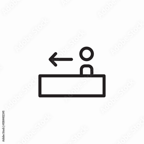 moving walkway icon sign vector