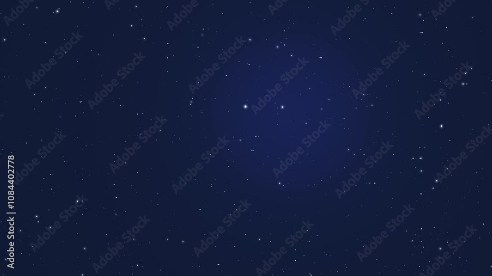 An animation of wonderful shining stars background with shooting star