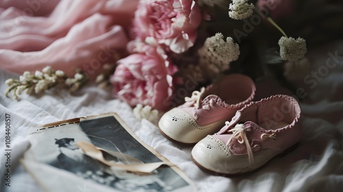 Adorable baby announcement idea with keepsakes