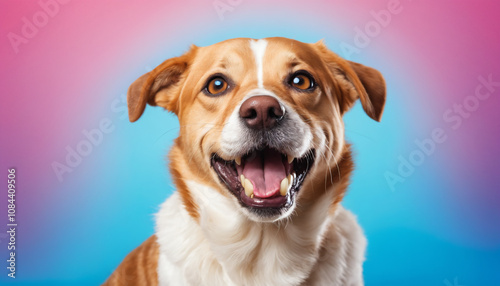 pet dental health, on a vibrant bright background