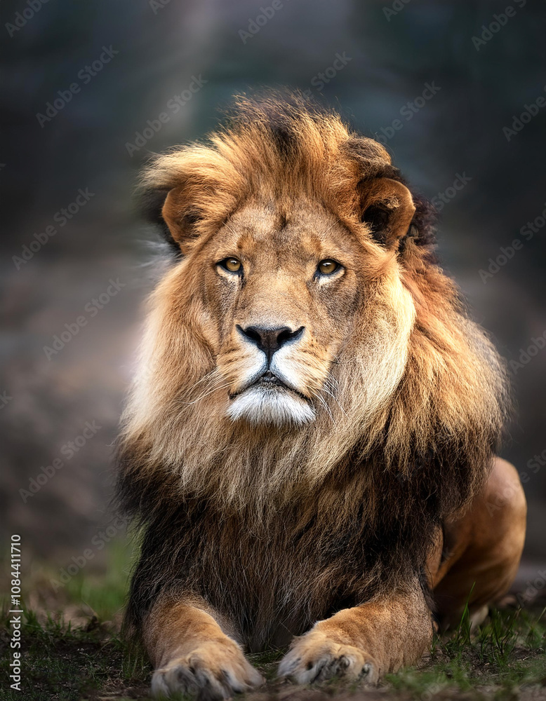 Lion. Symbolizes strength and courage its natural habitat