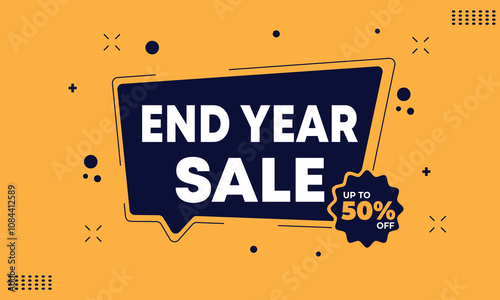 End of year sale poster, sale banner design for social media and website. photo