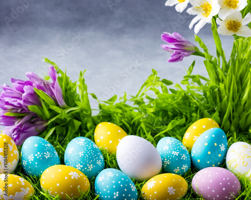 The eggs are of different colors and sizes