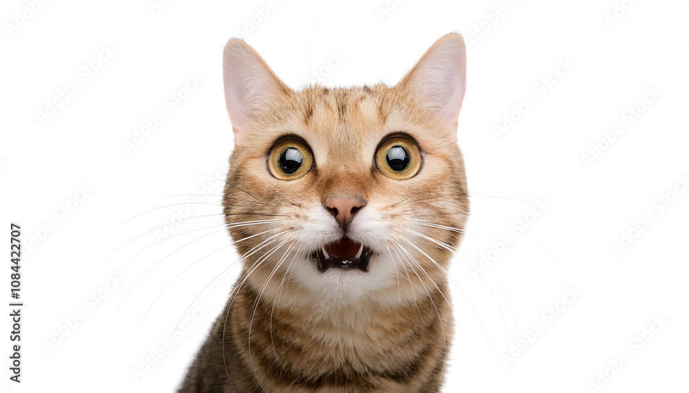Fototapeta premium Funny Cat ​​expression or funny pose isolated
