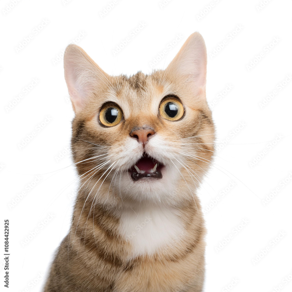 Funny Cat expression or funny pose isolated Funny Cat expression or funny pose isolated