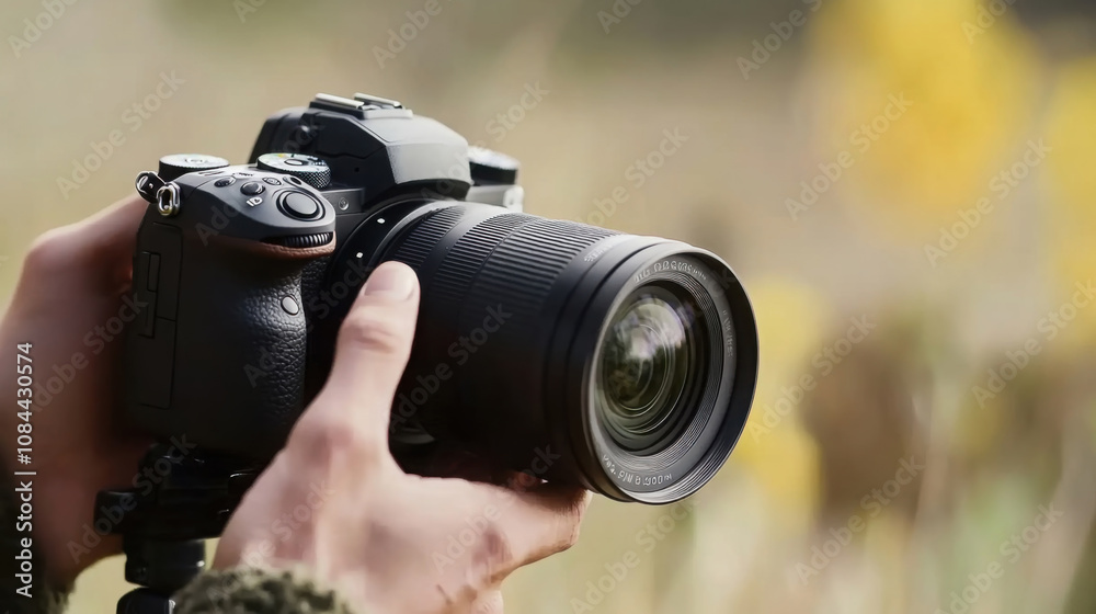 Capturing moments: adjusting a camera on tripod for perfect photography