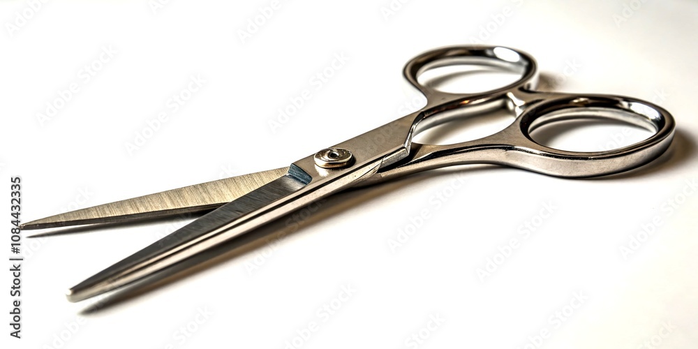 Conceptual Photography of Metal Scissors Isolated on a Blank Background, Highlighting the Intricacies of Design and Functionality, Perfect for Creative Projects and Visual Communication Conceptual Photography of Metal Scissors Isolated on a Blank Background, Highlighting the Intricacies of Design and Functionality, Perfect for Creative Projects and Visual Communication