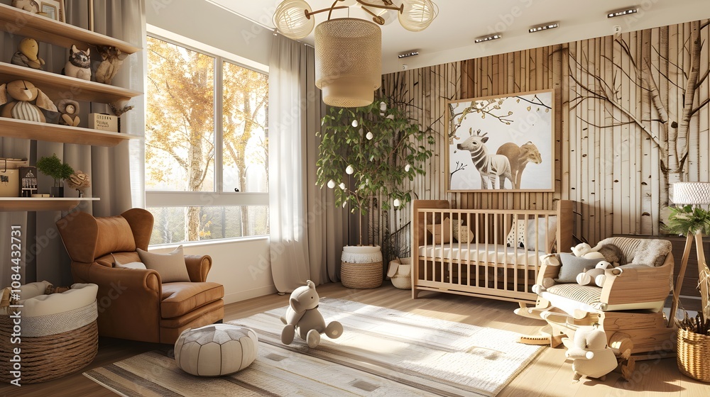 Woodland-themed baby room with adorable animal wall art for kids Woodland-themed baby room with adorable animal wall art for kids