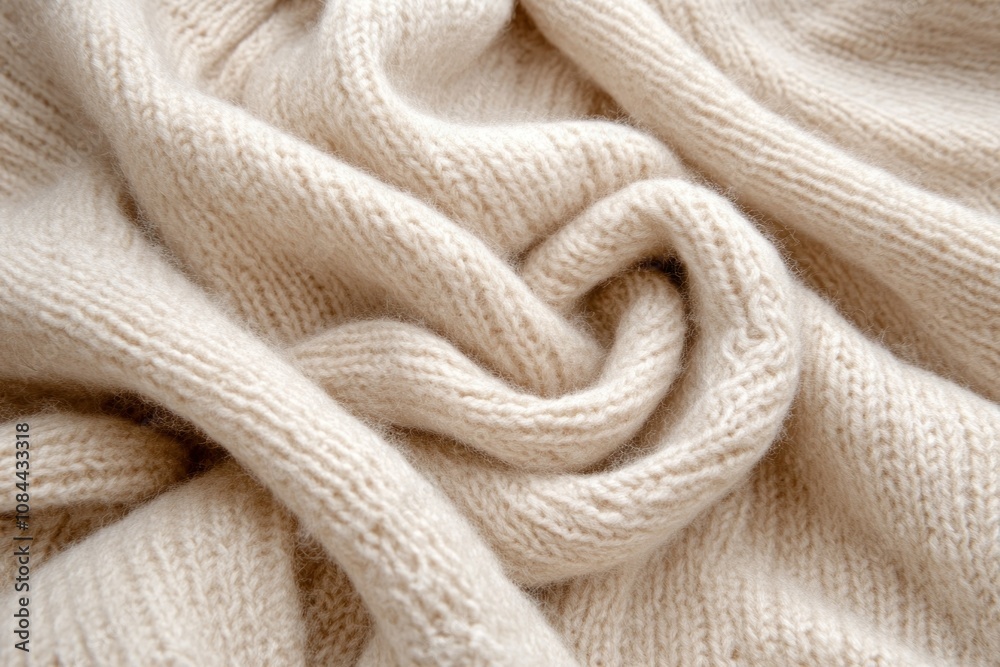 Soft Cream Knit Fabric Background Texture Soft Cream Knit Fabric Background Texture