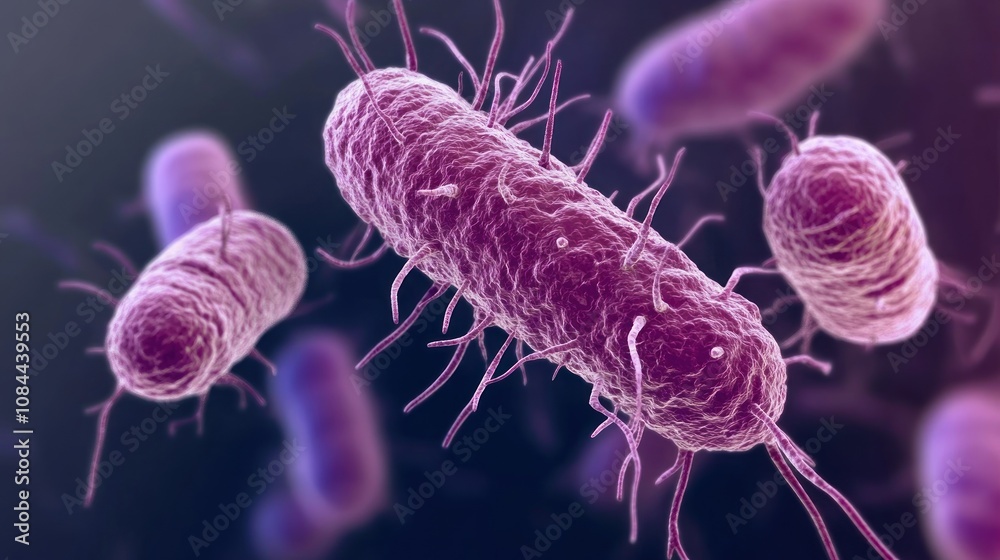 Obraz premium Microscopic View of Bacteria