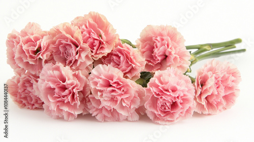 Wallpaper Mural Lovely pale pink carnations arranged beautifully on a white background for floral decoration Torontodigital.ca