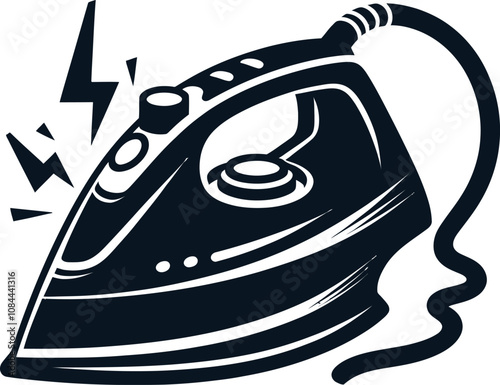 iron vector on a white